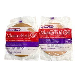 2 Venture Tape Master Foil Plus Stained Glass Art 7/32 Inch x 36 Yards 1.5mil